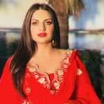 Himanshi Khurana in red