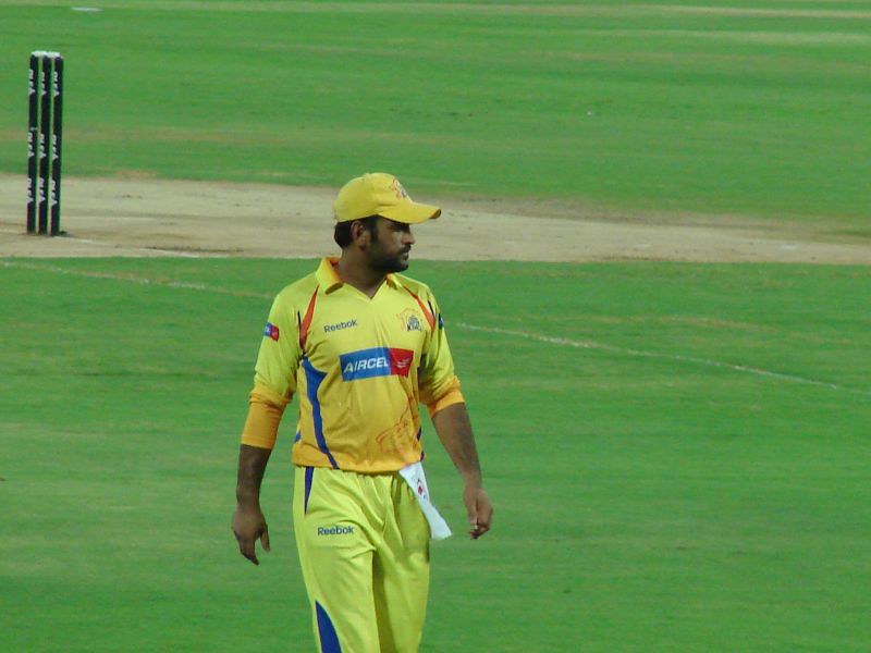 MS Dhoni in CSK Dress