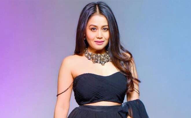 Neha Kakkar in black dress looking beautiful