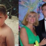 Rory Sykes as child and with his mother