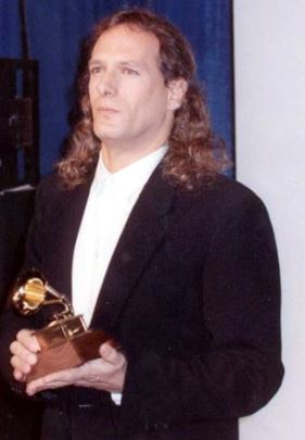 singer Michael Bolton with Grammy Award