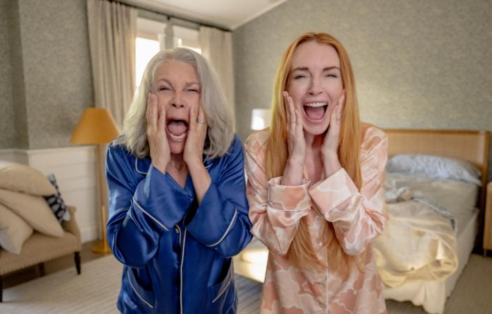 Jamie Lee Curtis and Lindsay Lohan in Freakier Friday movie